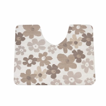 Tapis de toilette fleurs 65 x 50 cm