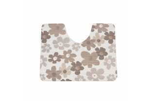 Tapis de toilette fleurs 65 x 50 cm