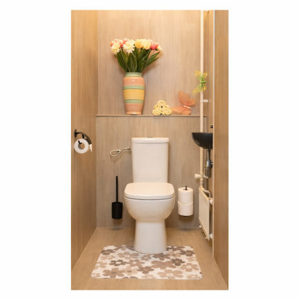 Tapis de toilette fleurs 65 x 50 cm