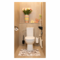 Tapis de toilette fleurs 65 x 50 cm