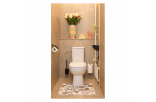 Tapis de toilette fleurs 65 x 50 cm