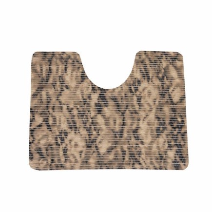 Toilet mat brown marbled 65 x 50 cm