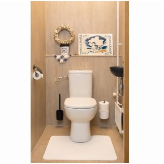 Toilet mat cream 65 x 50 cm