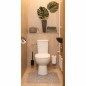 Toiletmat bruin bewerkt met ribstructuur – 65 × 50 cm