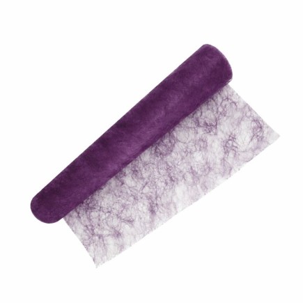 Decoratieve Fiber Polyester Aubergine – Luxe Accent per Meter (60 cm breed)