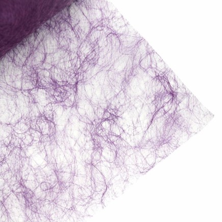 Decoratieve Fiber Polyester Aubergine – Luxe Accent per Meter (60 cm breed)