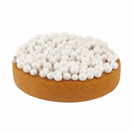 Decoratief Beschuit met Grote Witte Muisjes – Geboorteaccessoire (Ø 7 cm)
