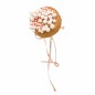 Rusk with Sugar Pearls and Bow White/Rose – Decorative Accessory (4 × 20 cm)