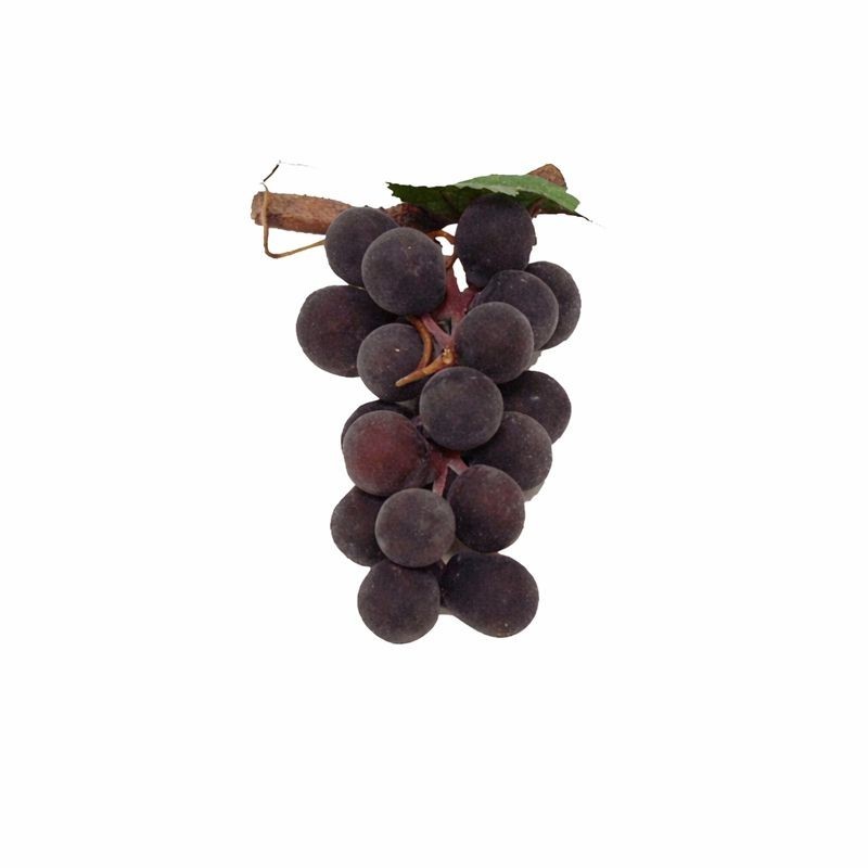 Decorative Blue Grape Cluster – Artificial Fruit with Wooden Stem (8 × 4 cm)