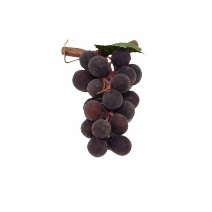 bunch of grapes with stick color blue fake fruit 8 x 4 cm