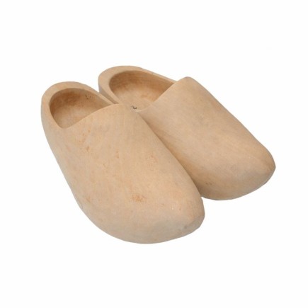 Decorative Wooden Clogs Natural – 29 × 12 cm