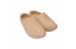 Decorative Wooden Clogs Natural – 29 × 12 cm