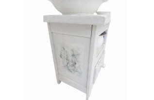bedside table with ewer painted in Decoration Paint