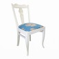 Victorian Chair – Snow White with Toile de Jouy Seat
