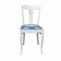 Chaise Victorienne – Snow White avec Assise Toile de Jouy