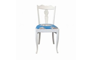 Chaise Victorienne – Snow White avec Assise Toile de Jouy