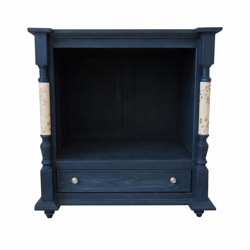 Unique cabinet with birch wood – hand-painted in Verdure Blue