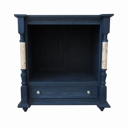 Unieke kast met berkenhout – handgeschilderd in Verdure Blue