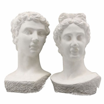 Set of 2 Ceramic Objects – Treated with Decoration Paint Snow White