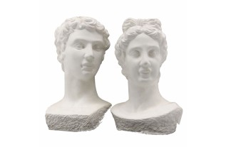 Set van 2 Keramieken Objecten – Behandeld met Decoration Paint Snow White