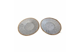Metal Round Trays with Rope Finish – Set of 2 (Ø 40 cm)