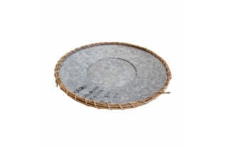 Metal Round Trays with Rope Finish – Set of 2 (Ø 40 cm)