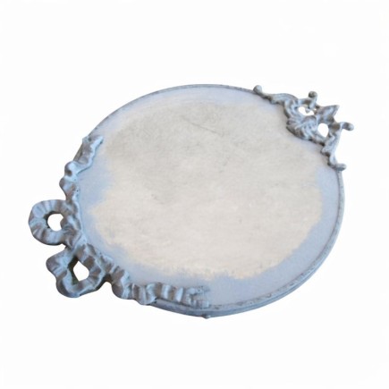 Unique Mirror Painted in Casper Blue – Versatile Decoration | H 23 × W 28 cm