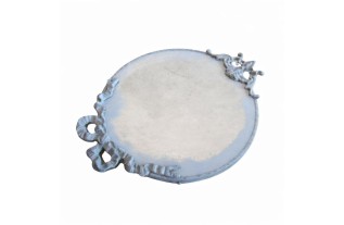 Unique Mirror Painted in Casper Blue – Versatile Decoration | H 23 × W 28 cm