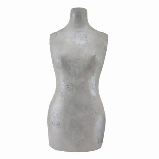 Torso in zilver en Mystery Grey met skeletblad