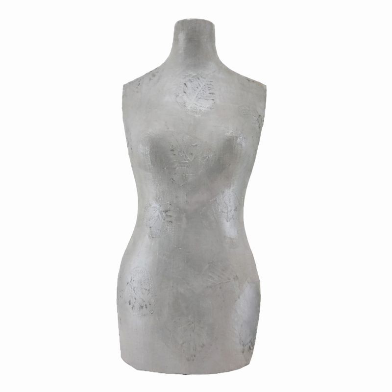 Torso in zilver en Mystery Grey met skeletblad Torso in zilver en Mystery Grey met skeletblad