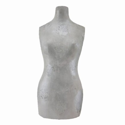 Torso in silver and Mystery Gray with skeleton top