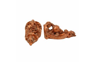 Console béton a 2 pcs couleur bronze et cuivre