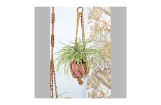 Macramé plantenhanger Monstera 140 cm