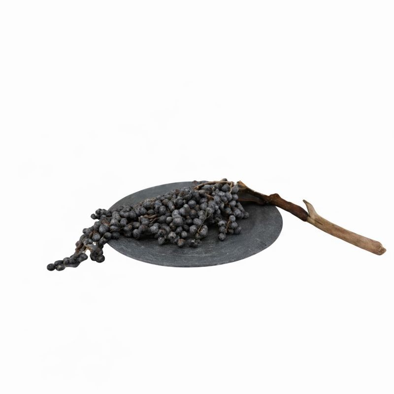 Coupe Unique Peinte à la Main avec Technique Zinc & Branche de Dattier – Objet Décoratif Artisanal