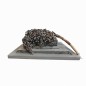 Rustic Plinth with Date Palm Branch – Authentic Decorative Object | L. 40 x H. 20 cm