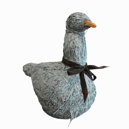 Canard Décoratif en Paille – Ornement Fait Main | H. 36 x L. 35 cm