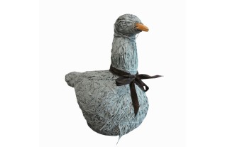 Canard Décoratif en Paille – Ornement Fait Main | H. 36 x L. 35 cm