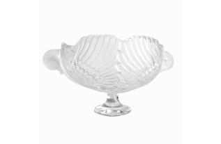 Elegante Vintage Glazen Sierbokaal met Reliëfdesign Tijdloze Luxe