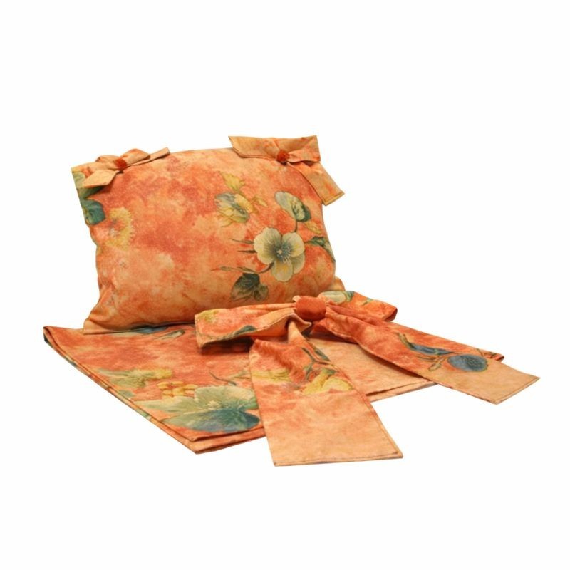 Handgemaakte Landelijke Set: Tafelkleed, Kussen en Decoratieve StrikTafelkleed landelijk set