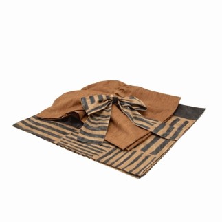 Handmade Set: Striped Tablecloth and Pleated Tablecloth with Bow