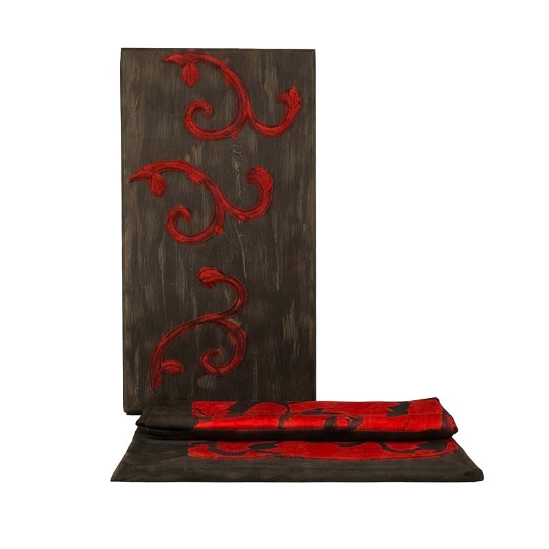 Handcrafted Decorative Composition with Wall Panel and Tablecloth