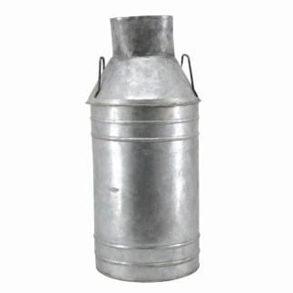 Vintage Zinken Melkkan – Stoer & Nostalgisch Decoratief Object