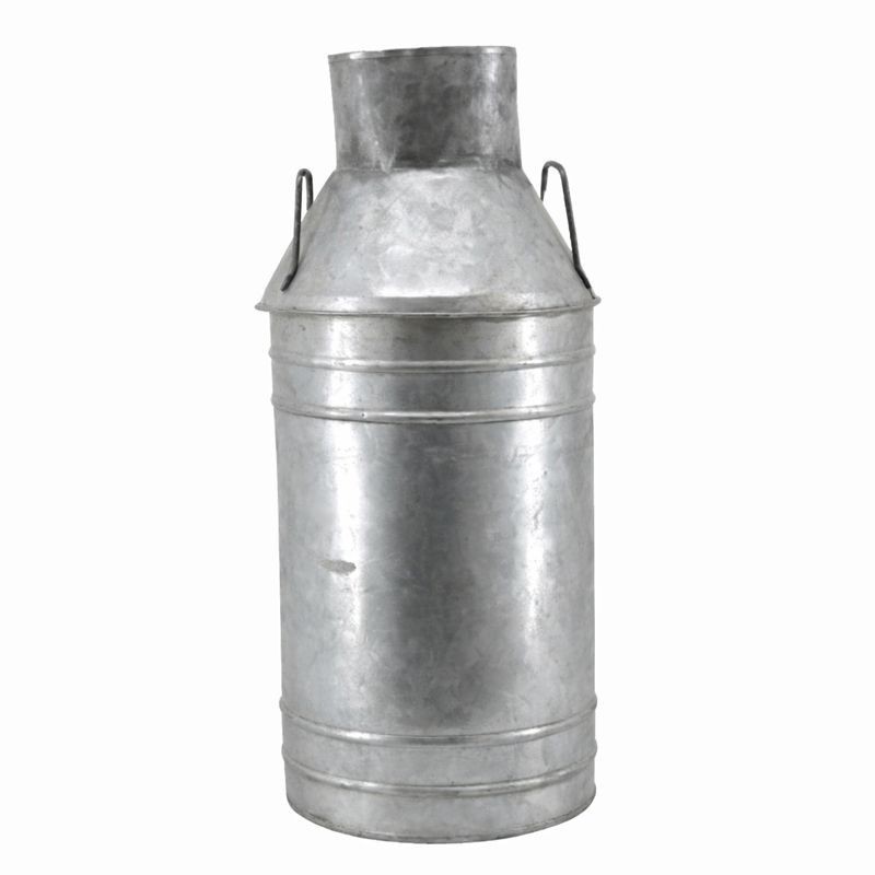 Vintage Zinken Melkkan – Stoer & Nostalgisch Decoratief Object