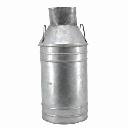 Vintage Zinken Melkkan – Stoer & Nostalgisch Decoratief Object