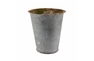 Petit Pot Vintage en Zinc – Petit Format, Grand Caractère