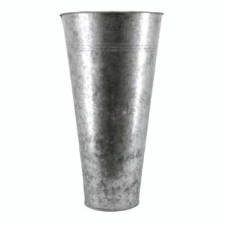 Unieke decoratieve zinken vaas – Rustieke blikvanger met karakter