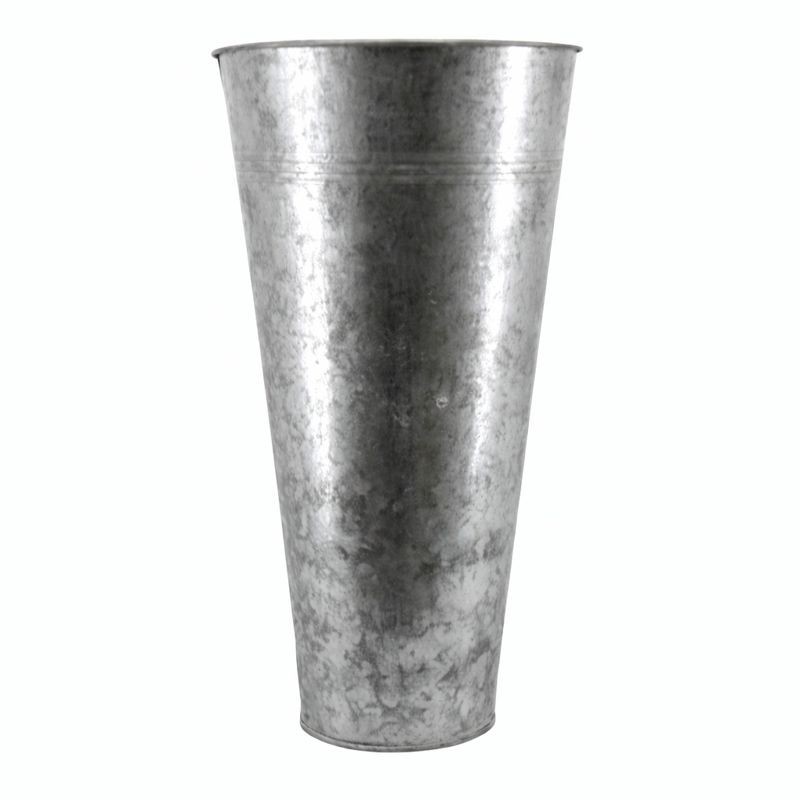 Unieke decoratieve zinken vaas – Rustieke blikvanger met karakter Unieke decoratieve zinken vaas – Rustieke blikvanger met karakter