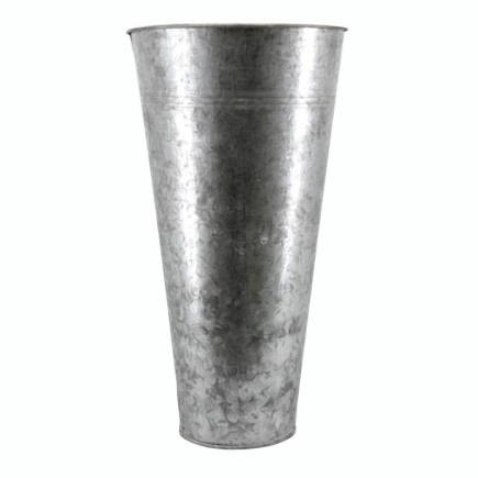 Unieke decoratieve zinken vaas – Rustieke blikvanger met karakter