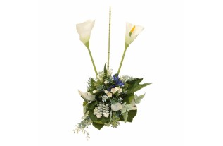 White Floral Bouquet with Calla – Modern and Refined Arrangement