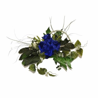 Blue Silk Flower Bouquet – Timeless Calm & Versatile Elegance | 30 cm